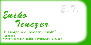 eniko tenczer business card